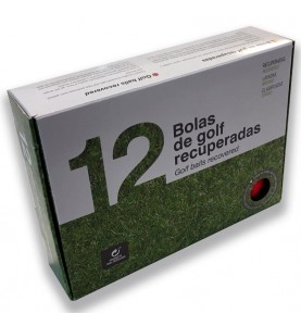 Caja de 12 bolas de golf recuperadas