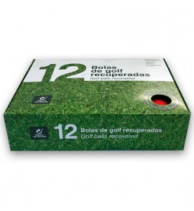 Caja de 12 pelotas de golf recuperadas