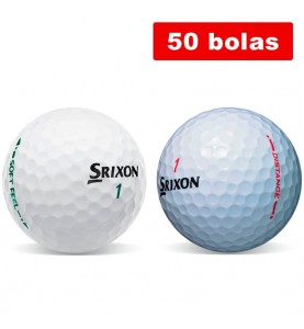 Srixon Soft Feel + Srixon Distance (50 bolas de golf recuperadas)