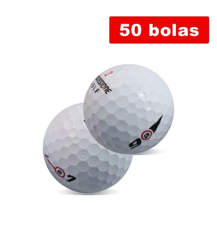 Bridgestone E6 y E7 - grados A y B (50 bolas de golf recuperadas) Bridgestone E6 y E7 - grados A y B (50 bolas de golf recuperadas)